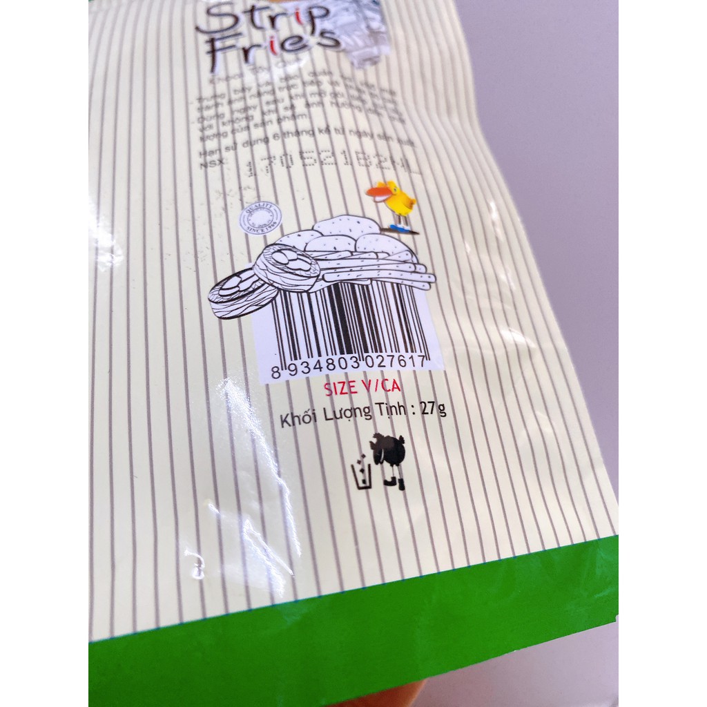 Snack khoai tây que oishi strip fries vị tảo biển (gói 27g)