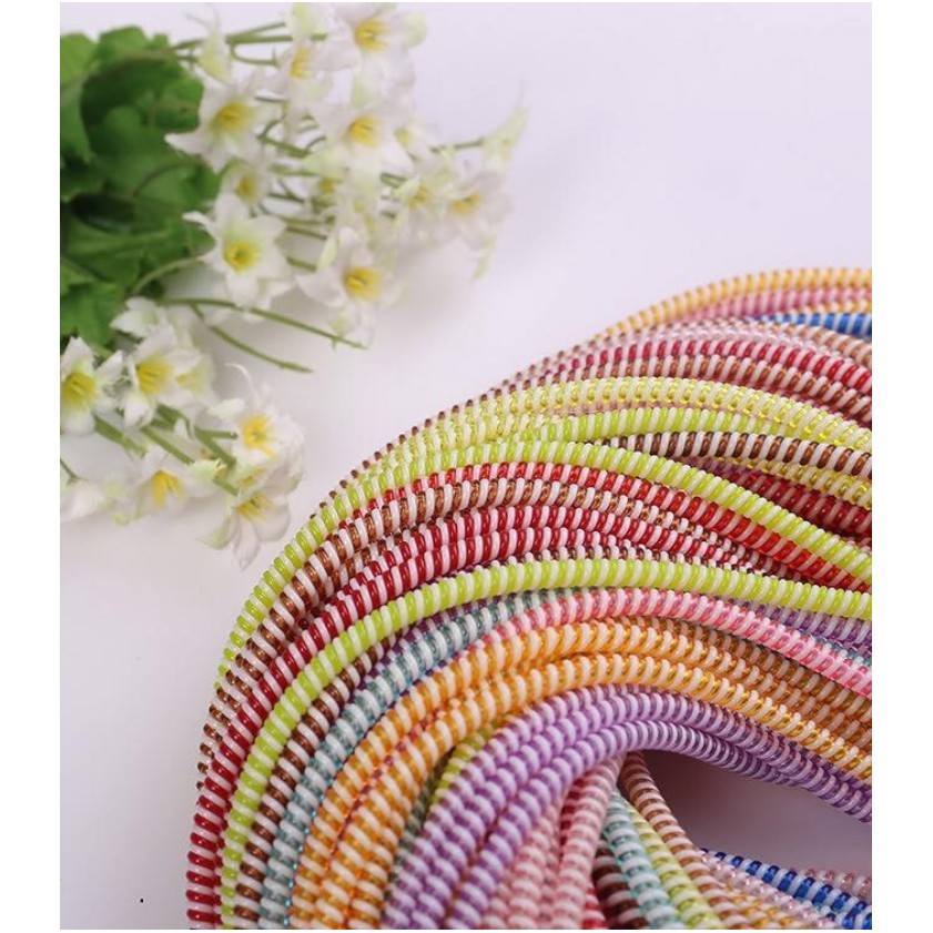 Combo 10 Dây Quấn Cáp Sạc, Tai Nghe 2 Màu (Dài 0.5 M)