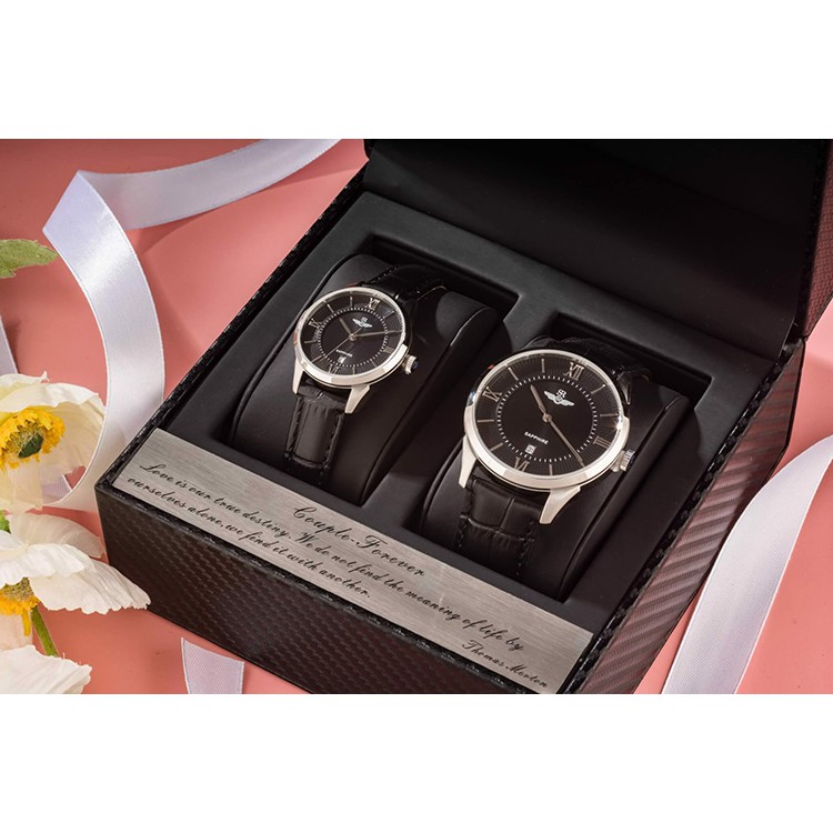 Đồng hồ cặp Nam Nữ SRWATCH SR80050.4101CF  Mặt kính Sapphire Chống trầy Chống nước , bảo hành 12 tháng