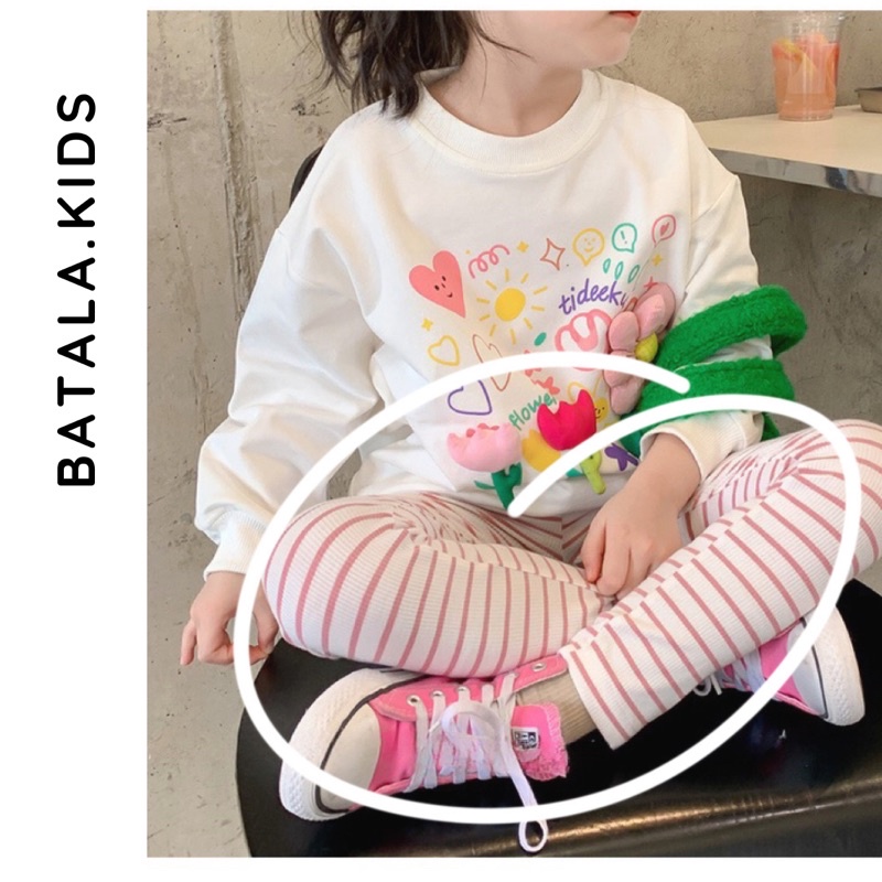 Quần legging bé gái Batala Kids legging dài bé gái mùa đông chất cotton siêu co dãn ôm phom cho bé từ 8-25kg LEGDAI11