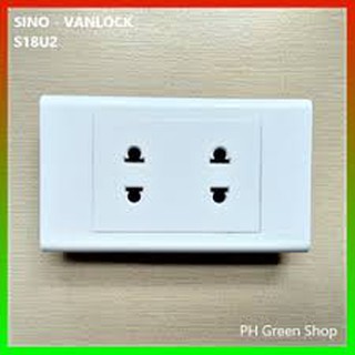 Mặt 2 ổ cắm SINO S18U2 (Ổ đôi)