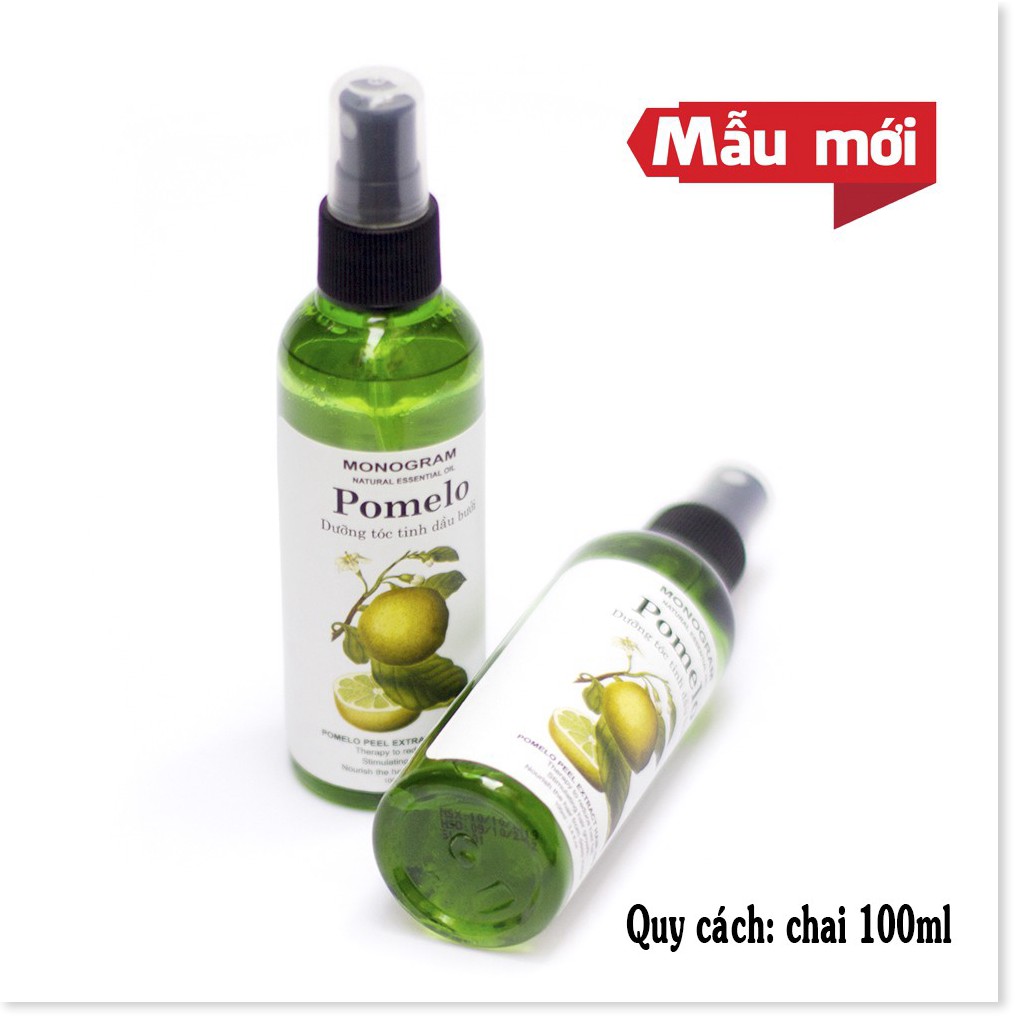 [CaoMALL] - Liệu trình 4 chai Xịt dưỡng tóc Tinh Dầu Bưởi trị rụng tóc Pomelo (100ml x 4)