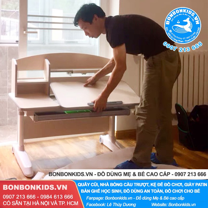 Bộ Bàn Ghế Học Sinh Cao Cấp Newber G570-350 (Bàn 100cm gỗ tự nhiên) | BigBuy360 - bigbuy360.vn