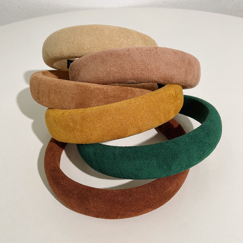 Băng đô cài tóc bản rộng màu trơn đơn giản phong cách Hàn Quốc cổ điển thời trang cho nữ