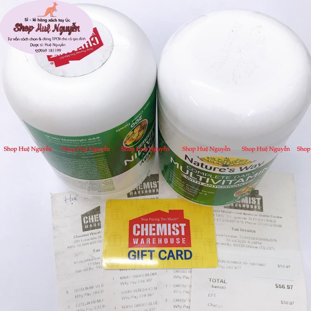 Vitamin Tổng Hợp [Úc] Nature’s Way Complete Daily Multivitamin- Tảo xoắn - 200 Viên | Thế Giới Skin Care