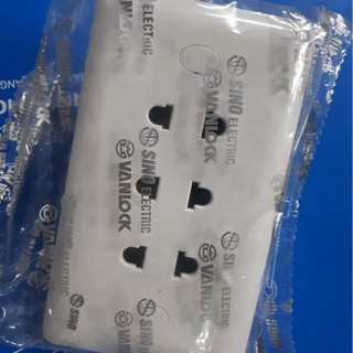 Mặt 1, 2, 3 ổ cắm 2 chấu s19 sino