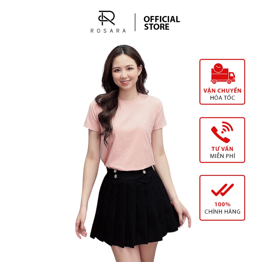 Áo thun phông thời trang nữ dáng suông thời trang chất siêu mát Rosara SP119 | BigBuy360 - bigbuy360.vn