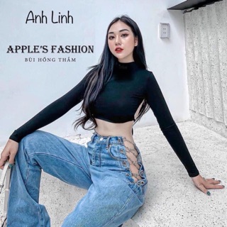 áo crt dài tay hở lưng có mút