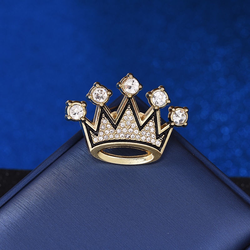 Ghim Cài Áo Hình Vương Miện Đính Đá Sang Trọng Cho Nam