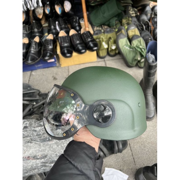 MŨ BẢO HIỂM XANH ASIA( CÓ KÍNH)