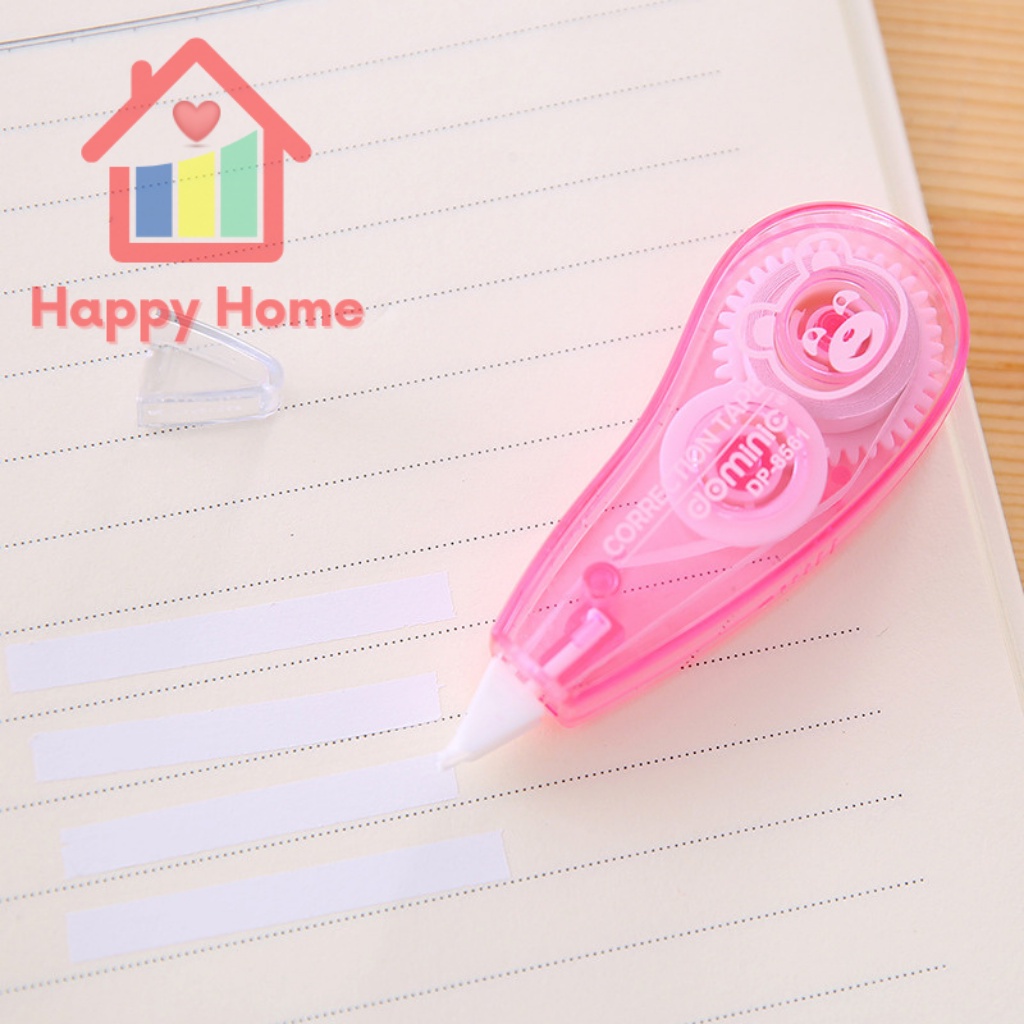 Bút xóa học tập kéo màu trắng dùng cho đồ dùng học tập, văn phòng phẩm Happy Home