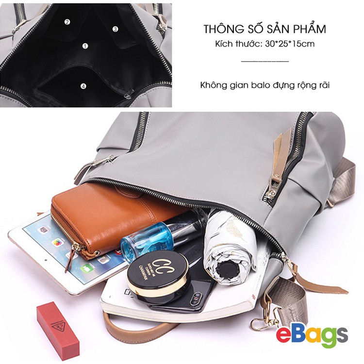 [ SALE ] Balo Nữ Dáng Vuông Khóa Hộp Hàn Quốc BEB113