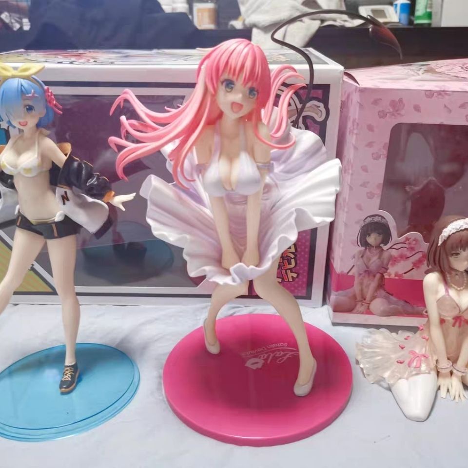 Túi phước lành hình anime, hộp mù, mô hình hình cô gái xinh đẹp, trang trí hai chiều