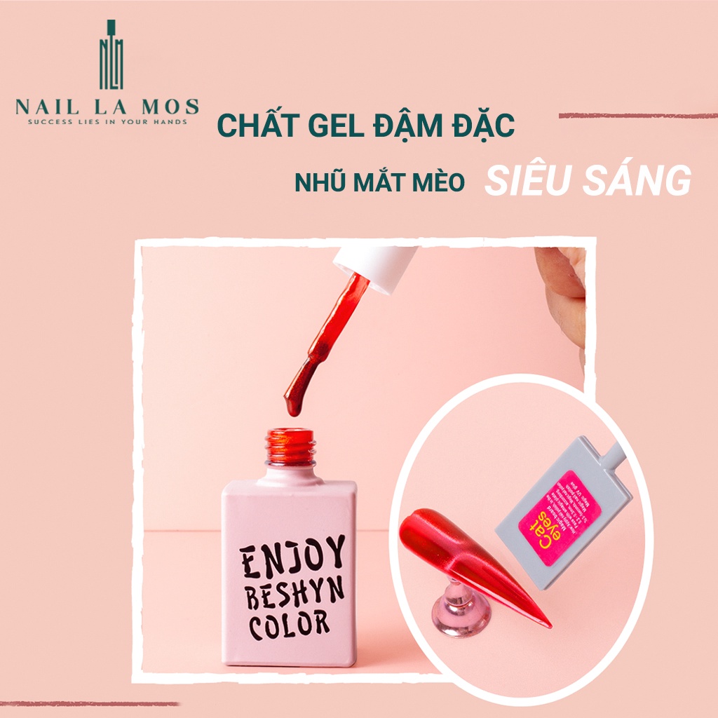 Sơn gel mắt mèo Beshyn Hàn Quốc chất đậm đặc, nhũ mắt mèo sáng bóng đẹp và bền màu (lẻ 1 chai)