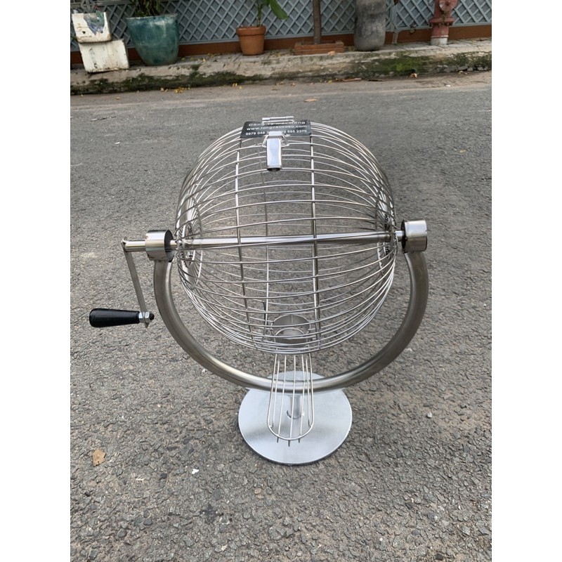 Lồng cầu quay số inox 30cm chân cong