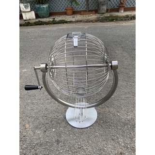 Lồng cầu quay số inox 30cm chân cong để bàn
