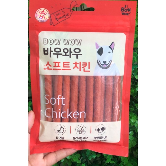 Thức ăn vặt bánh thưởng Bowwow - Bánh que cho chó - Cá hồi/thịt gà - 150 g