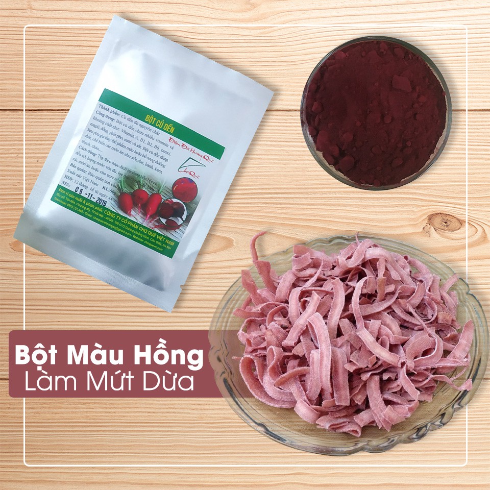 Bột Củ dền 100gr nguyên chất 100% chuyên dùng tạo màu hồng đỏ cho thực phẩm mứt dừa bánh kẹo đồ uống