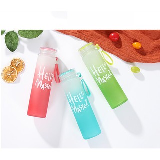 Bình nước thủy tinh Hello Master 480ML có dây xách [Mishop]