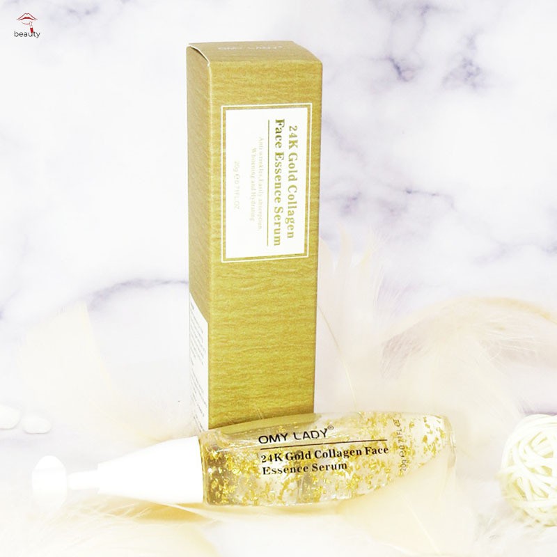 #Chăm sóc da# 24K Gold Collagen Moisturizing Essence Firm Skin Anti-aging Face Skin Care Liquid