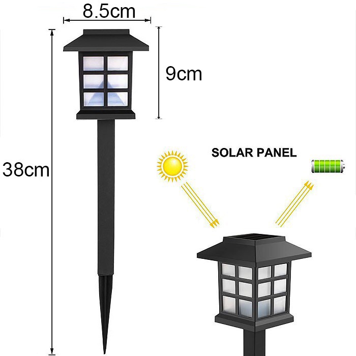 Đèn LED Năng Lượng Mặt Trời Chống Thấm Nước Hình Ngôi Nhà Trang Trí Sân Vườn