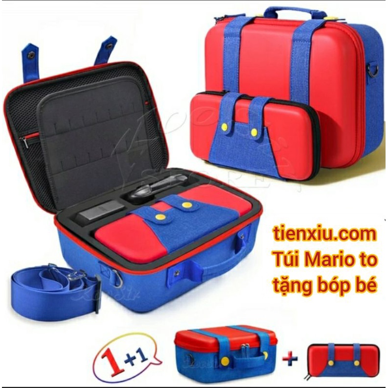 Túi Nintendo Switch Travel Case Mario tặng bóp con hộp đựng du lịch nintendo switch