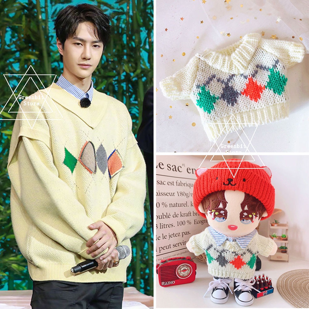 Set đồ len Vương Nhất Bác dành cho bé doll 20cm - Búp Bê Nhồi Bông Wang Yi Bo Đáng Yêu - Hàng thiết kế cao cấp (kèm quà)