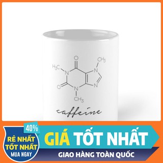 Cốc Sứ In Hình -Caffeine Phân tử Hóa học Quà tặng sinh viên Khoa học - HT1-2020-171