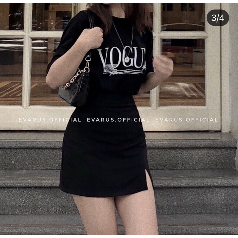 Chân váy xẻ tà