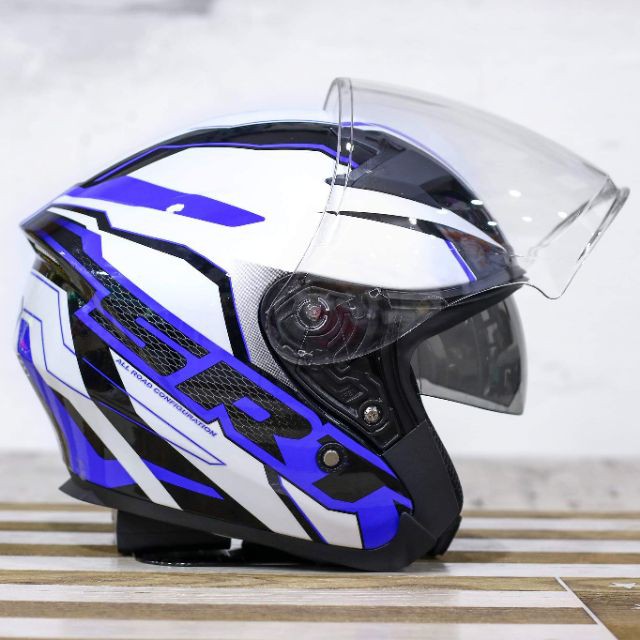 MŨ BẢO HIỂM 3/4 2 KÍNH YOHE 878 SRT XANH DƯƠNG