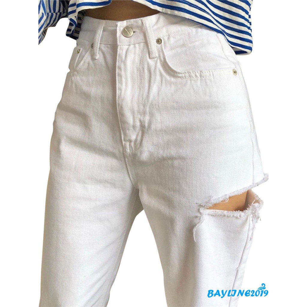 Quần Jeans Nữ Lưng Cao Ống Rộng Màu Sắc Thời Trang | BigBuy360 - bigbuy360.vn