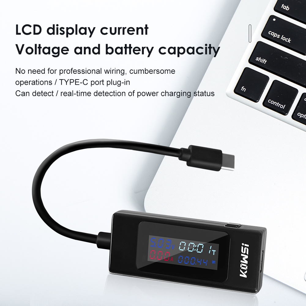 Usb DIYMORE kiểm tra dòng điện có màn hình màu 4-30V 0-6.5A Type-c