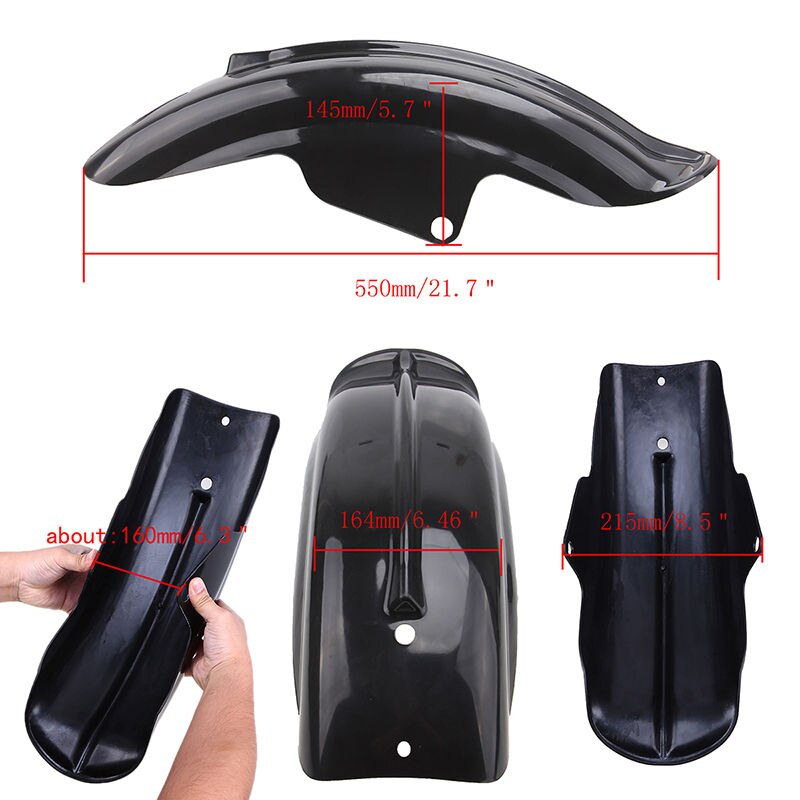 FENDER Tấm Chắn Bùn Bằng Nhựa ABS Màu Đen Gắn Phía Sau Xe Mô Tô Harley Sportster 883 Solo Bobber Cafe Racer