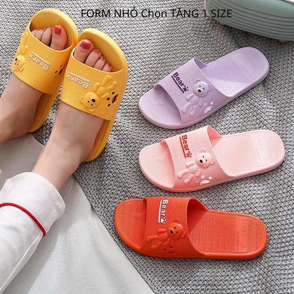 Dép đi trong nhà BEAR hình GẤU CON xuất Hàn, mềm êm Mã 218