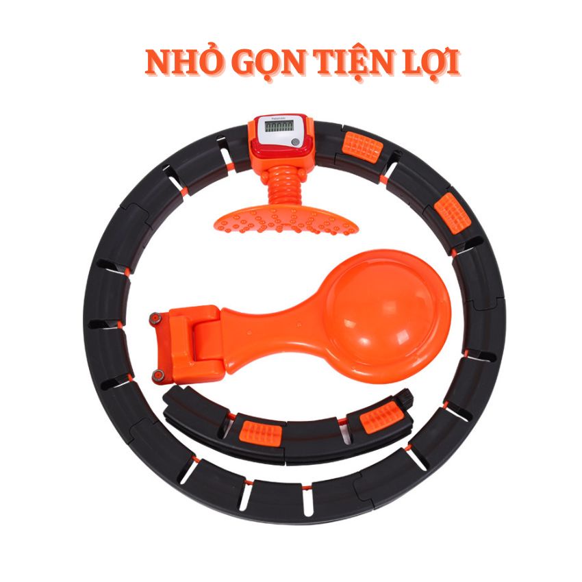 Vòng lắc eo thông minh giảm mỡ bụng tự động đếm vòng có thể điều chỉnh tặng kèm thước dây