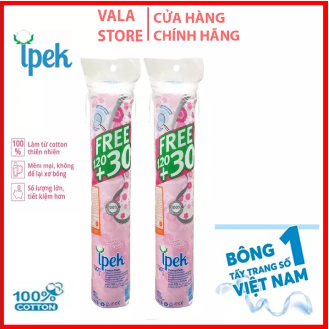 Bông Tẩy Trang Ipek Thổ Nhĩ Kỳ 150 (120 + 30)