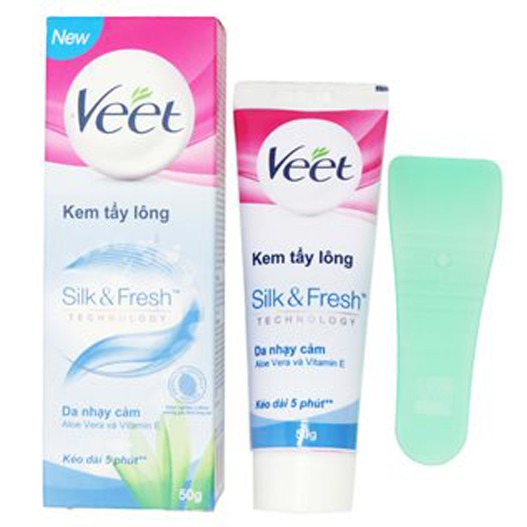 Kem Tẩy Lông Veet Cho Da Nhạy Cảm Silk & Fresh Depilatory Sensi | BigBuy360 - bigbuy360.vn