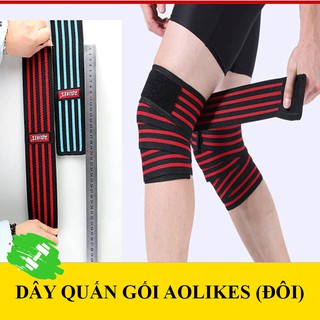 Dây Quấn Gối Tập Gym, Đai Gối Thể Hình AOLIKES (Đôi) - Xanh / Đỏ