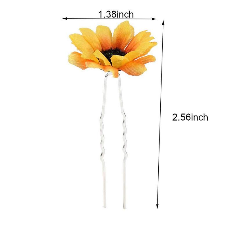 Trâm Cài Tóc Chữ U Hình Hoa Cúc Phong Cách Boho Thời Trang Cho Nữ