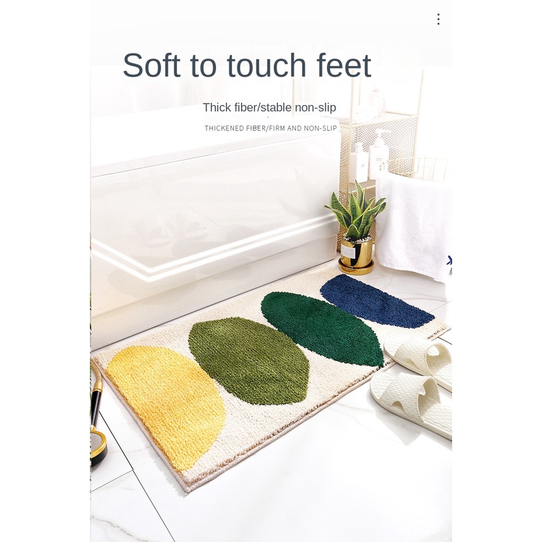 Thảm Chùi Chân Chống Trượt Thấm Hút Tốt Thiết Kế Đơn Giản Hiện Đại