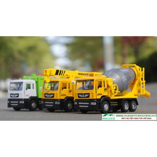 Bộ xe công trường  xây dựng mô hình bằng kim loại siêu bền - Tỷ lệ 1:32