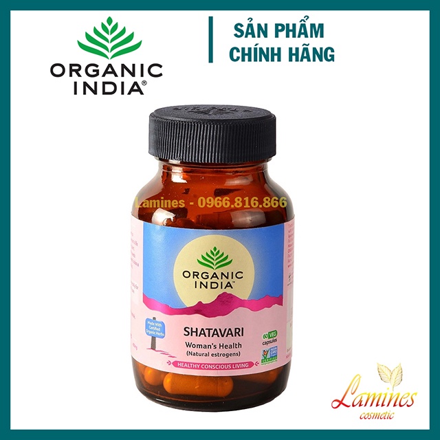 Viên Uống Cân Bằng Nội Tiết Organic India Shatavari 60v