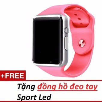 Đồng hồ thông minh Smart Watch AW08 gắn sim độc lập + tặng kèm đồng hồ led