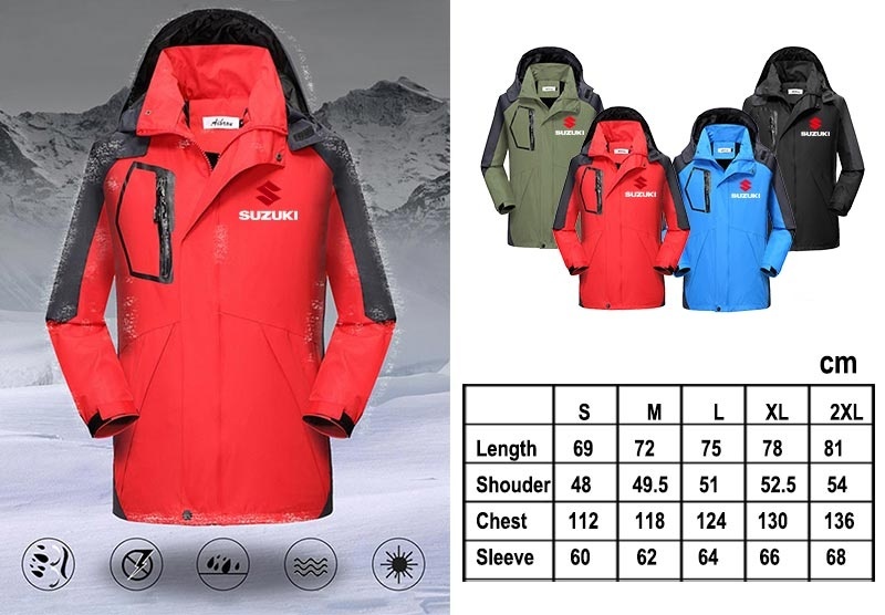 Áo Khoác Dù Chống Thấm Nước In Logo Suzuki
