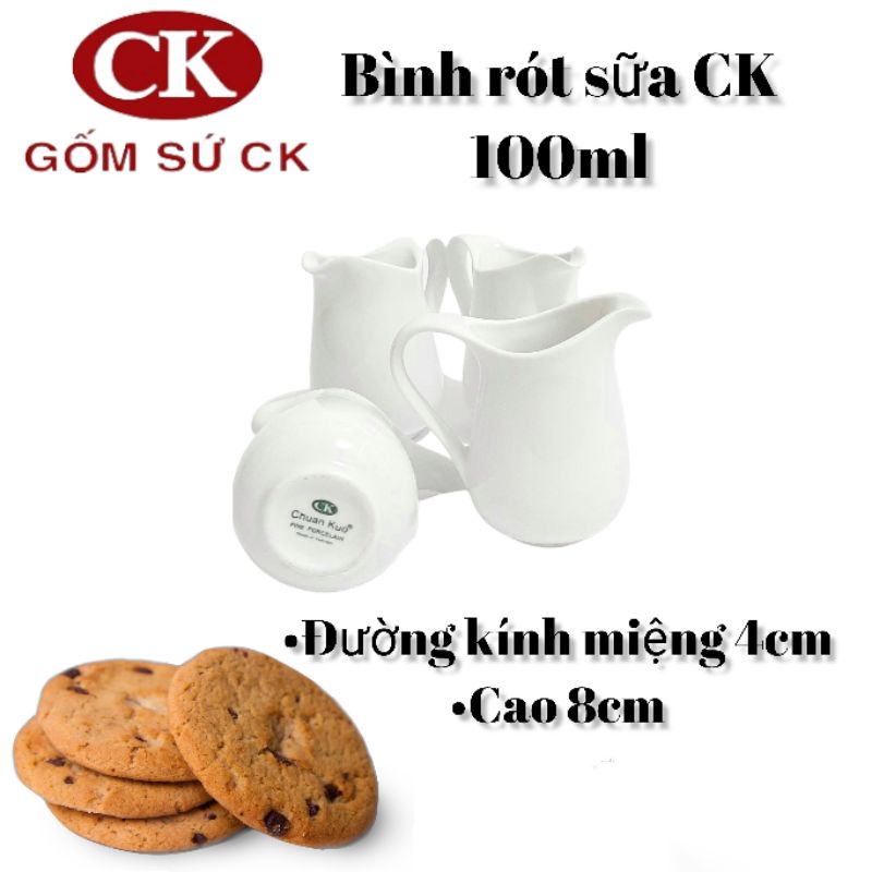 Bình rót sữa gốm sứ CK Việt Nam 8x4cm