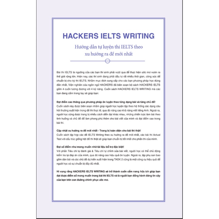 Sách - Hackers IELTS Writing