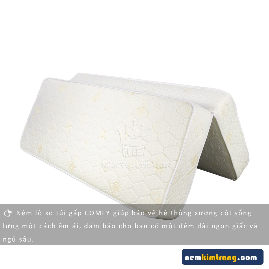 Nệm Lò Xo Túi Vạn Thành Gấp 2 COMFY - CHÍNH HÃNG, BẢO HÀNH 08 NĂM