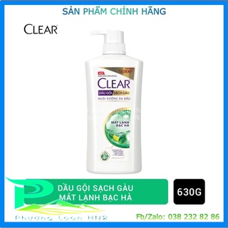 Dầu gội Clear bạc hà chai 630g