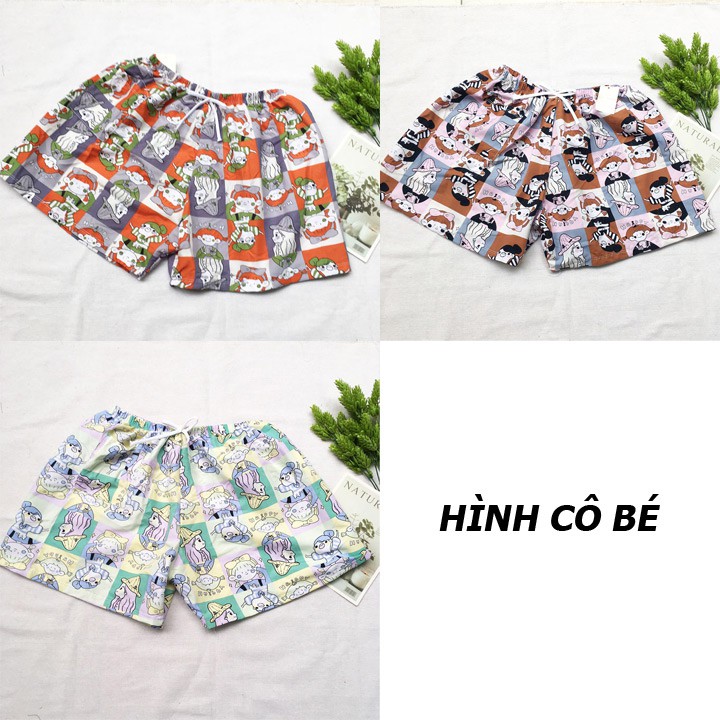 Quần đùi nữ từ 50-60kg vải kate - Quần sọt nữ - QU11