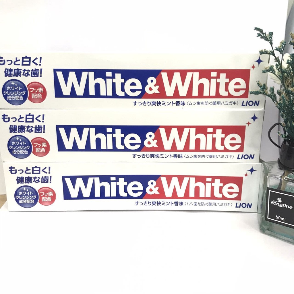 Kem đánh răng làm trắng LION White &amp; White 150g (Nhật Bản)